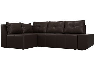 Угловой диван для гостиной Амадэус, Коричневый (экокожа) в Магадане - предосмотр