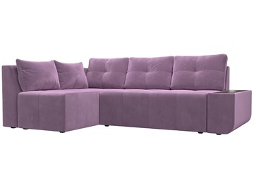 Угловой диван для гостиной Амадэус, Сиреневый (микровельвет) в Магадане - предосмотр