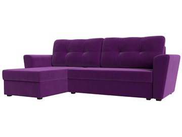 Угловой раскладной диван Амстердам Лайт, Фиолетовый (микровельвет) в Магадане - предосмотр