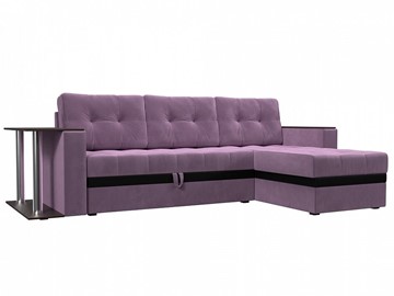 Угловой диван для гостиной Атланта М, Сиреневый (микровельвет) в Магадане