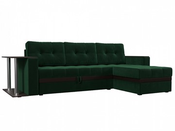 Угловой раскладной диван Атланта М, Зеленый (велюр) в Магадане