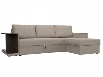 Угловой диван для гостиной Атланта С, Бежевый (рогожка) в Магадане