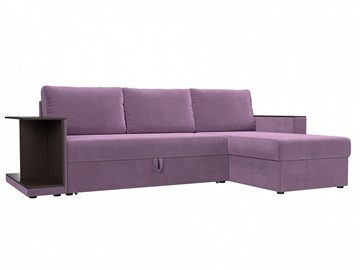 Угловой диван для гостиной Атланта С, Сиреневый (микровельвет) в Магадане