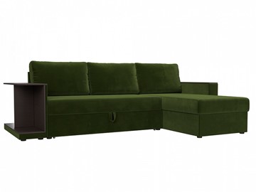 Угловой диван для гостиной Атланта С, Зеленый (микровельвет) в Магадане