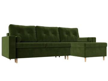 Угловой раскладной диван Белфаст, Зеленый (микровельвет) в Магадане