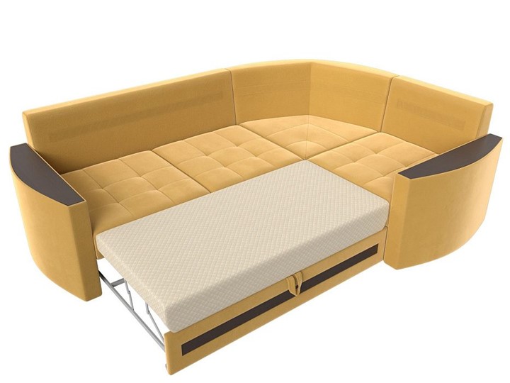 Угловой диван Белла, Желтый (Микровельвет) в Магадане - изображение 1