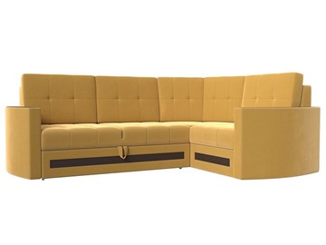 Угловой диван Белла, Желтый (Микровельвет) в Магадане
