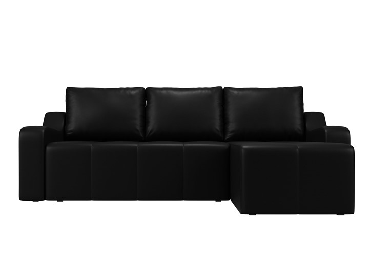 Угловой раскладной диван Элида, Черный (экокожа) в Магадане - изображение 2