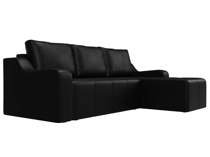 Угловой раскладной диван Элида, Черный (экокожа) в Магадане - изображение 3