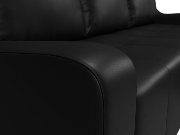 Угловой раскладной диван Элида, Черный (экокожа) в Магадане - изображение 4