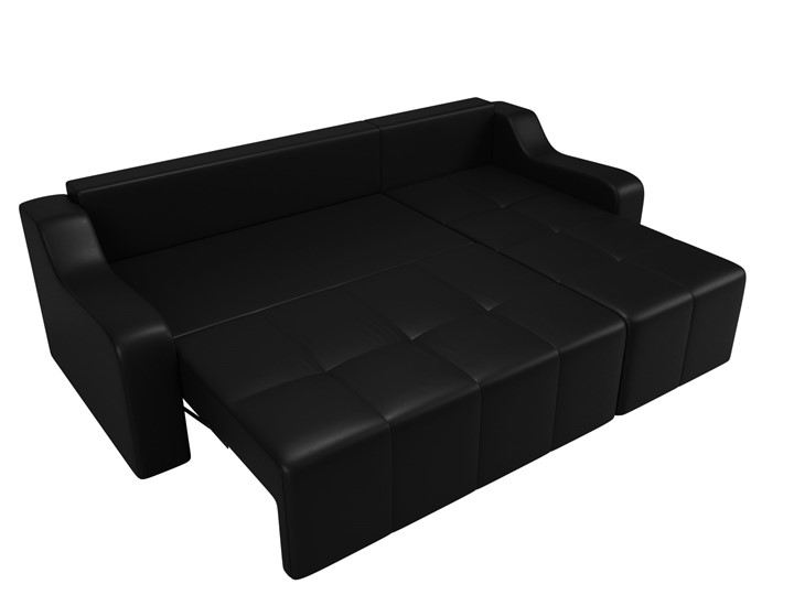 Угловой раскладной диван Элида, Черный (экокожа) в Магадане - изображение 7