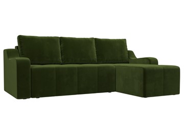 Угловой раскладной диван Элида, Зеленый (микровельвет) в Магадане