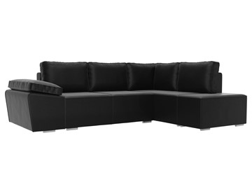 Угловой диван для гостиной Хавьер, Черный (экокожа) в Магадане - предосмотр
