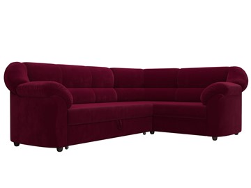 Большой угловой диван Карнелла, Бордовый (микровельвет) в Магадане - предосмотр 3
