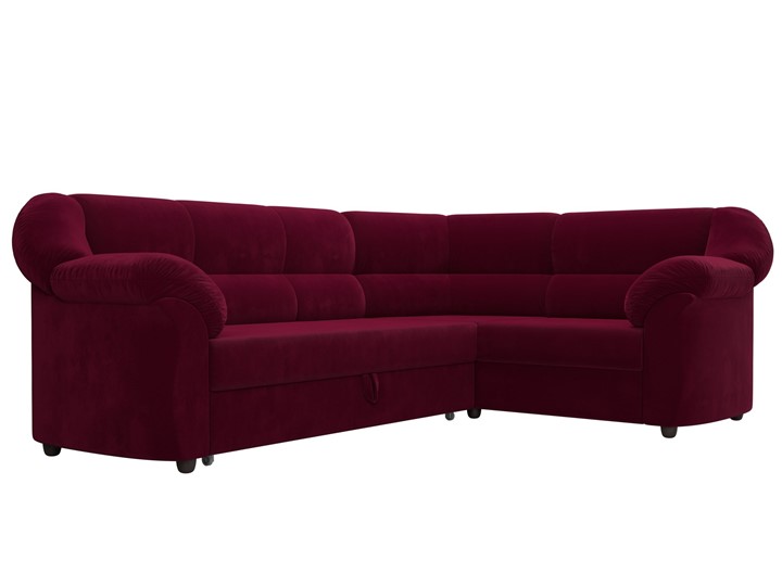 Большой угловой диван Карнелла, Бордовый (микровельвет) в Магадане - изображение 3
