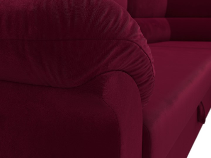 Большой угловой диван Карнелла, Бордовый (микровельвет) в Магадане - изображение 4