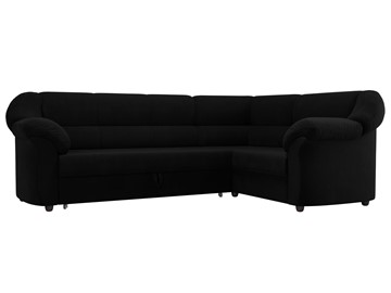 Угловой диван Карнелла, Черный (микровельвет) в Магадане - предосмотр