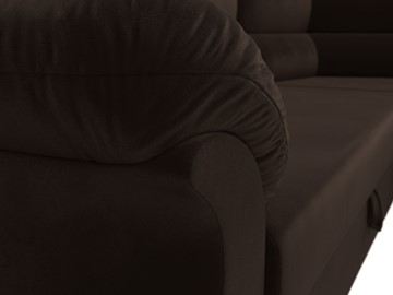 Угловой диван Карнелла, Коричневый (микровельвет) в Магадане - предосмотр 4