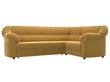 Угловой диван для гостиной Карнелла, Желтый (микровельвет) в Магадане