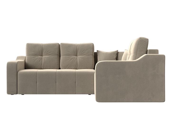 Угловой диван Кембридж, Бежевый (микровельвет) в Магадане - изображение 1