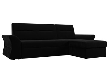 Угловой диван Клайд, Черный (микровельвет) в Магадане