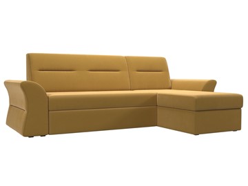 Угловой раскладной диван Клайд, Желтый (микровельвет) в Магадане - предосмотр