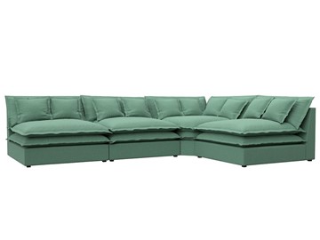 Угловой диван Лига-040, Амур зеленый (рогожка) в Магадане