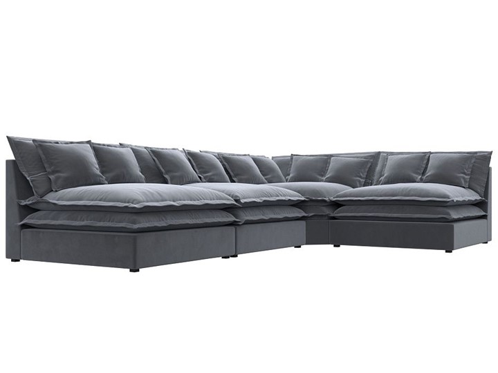 Угловой диван Лига-040, Серый (велюр) в Магадане - изображение 2