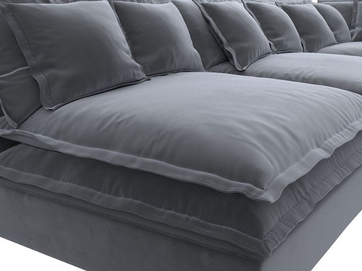 Угловой диван Лига-040, Серый (велюр) в Магадане - изображение 3