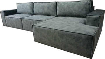 Угловой диван с оттоманкой Лофт 357х159х93 (НПБ/Тик-так) в Магадане - предосмотр 4