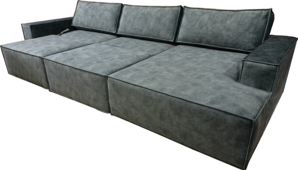 Угловой диван с оттоманкой Лофт 357х159х93 (НПБ/Тик-так) в Магадане - изображение 5