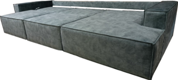 Угловой диван с оттоманкой Лофт 357х159х93 (НПБ/Тик-так) в Магадане - предосмотр 6