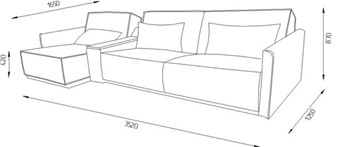 Угловой диван Лофт (НПБ) в Магадане - предосмотр 3