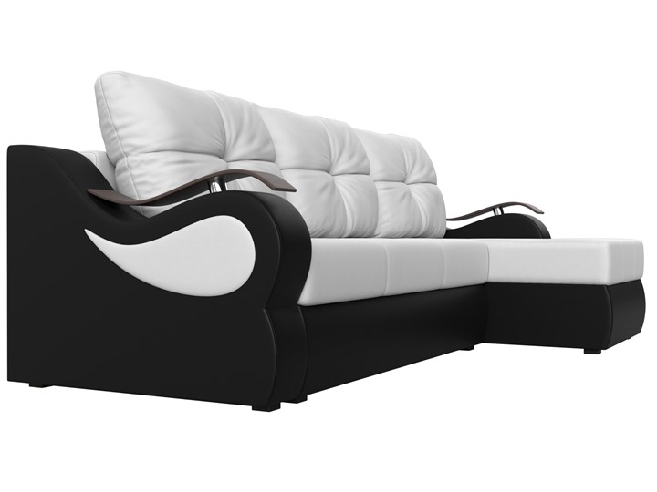 Угловой диван Меркурий, Белый/черный (экокожа) в Магадане - изображение 2