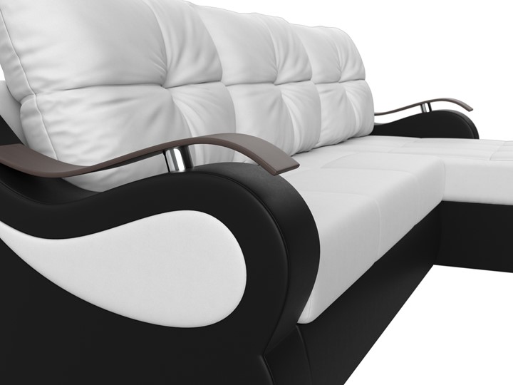 Угловой диван Меркурий, Белый/черный (экокожа) в Магадане - изображение 3