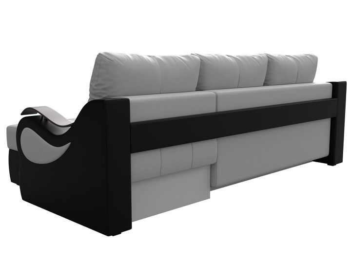 Угловой диван Меркурий, Белый/черный (экокожа) в Магадане - изображение 7