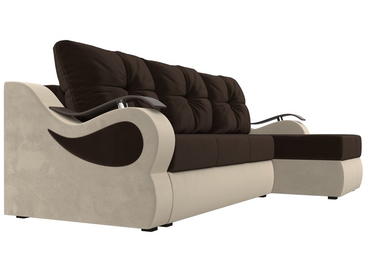 Угловой диван Меркурий, Коричневый/бежевый (вельвет) в Магадане - изображение 2