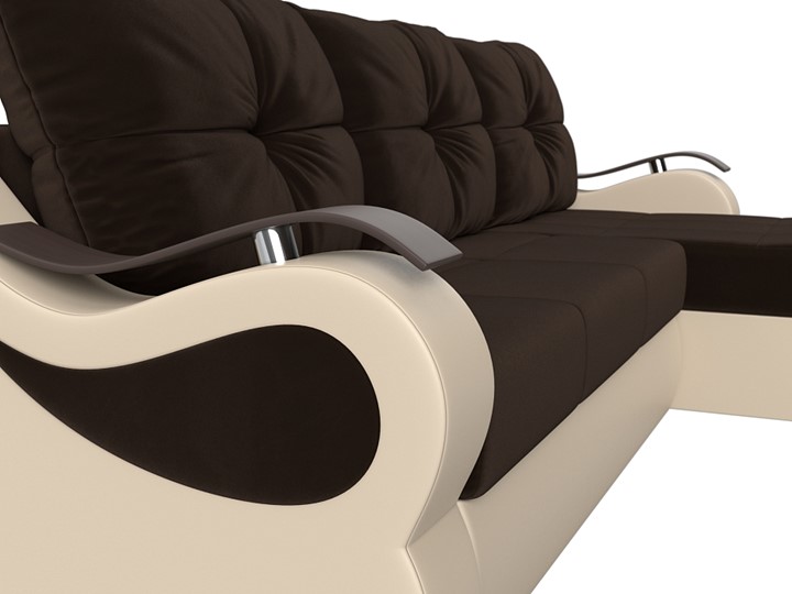 Угловой диван Меркурий, Коричневый/бежевый (вельвет/экокожа) в Магадане - изображение 3