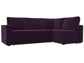 Угловой диван для гостиной Оливер, Фиолетовый (велюр) в Магадане