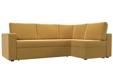 Угловой раскладной диван Оливер, Желтый (микровельвет) в Магадане - предосмотр