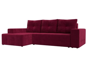 Угловой раскладной диван Перри, Бордовый (микровельвет) в Магадане