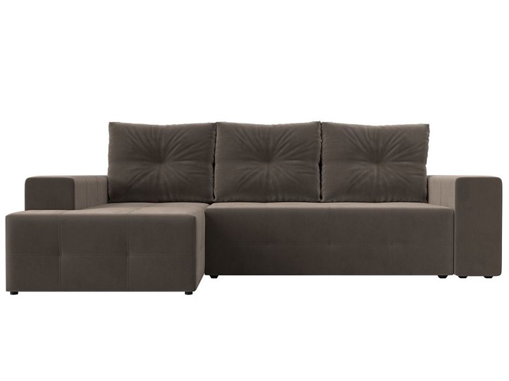 Угловой диван Перри, Коричневый (велюр) в Магадане - изображение 4