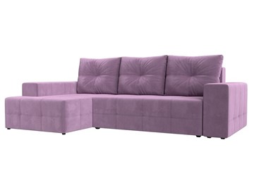 Угловой диван с оттоманкой Перри, Сиреневый (микровельвет) в Магадане