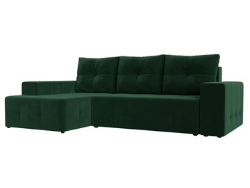 Угловой раскладной диван Перри, Зеленый (велюр) в Магадане