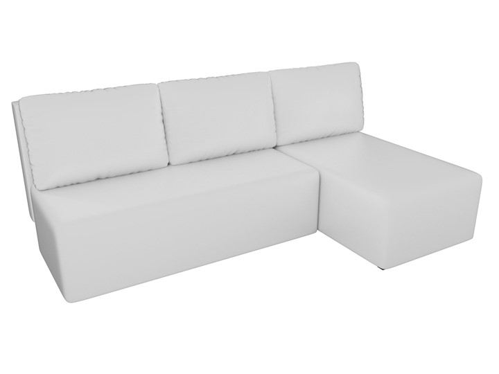 Угловой раскладной диван Поло, Белый (экокожа) в Магадане - изображение 3