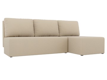 Угловой диван с оттоманкой Поло, Бежевый (рогожка) в Магадане
