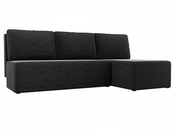 Угловой диван Поло, Черный (микровельвет) в Магадане