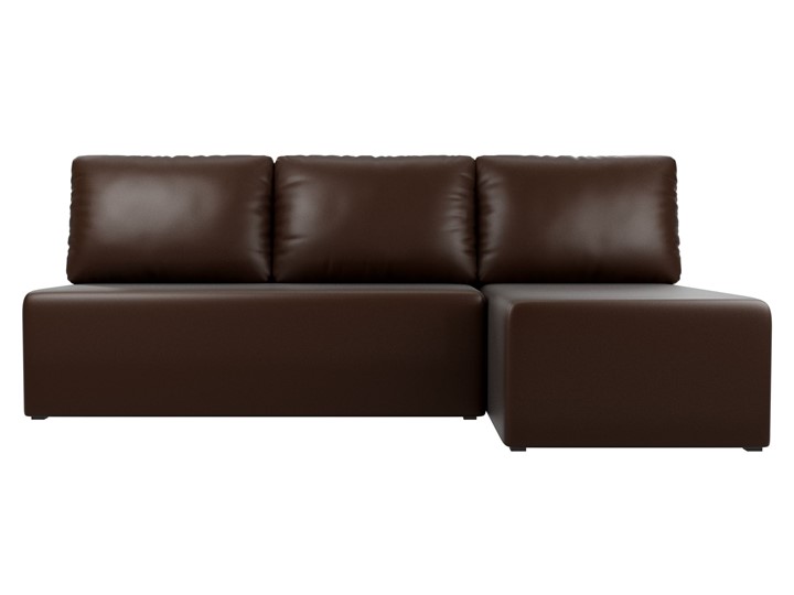 Угловой диван Поло, Коричневый (экокожа) в Магадане - изображение 1