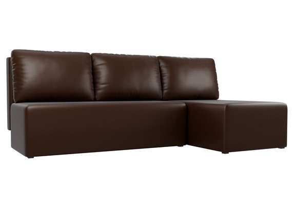 Угловой диван Поло, Коричневый (экокожа) в Магадане - изображение