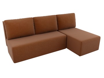 Угловой раскладной диван Поло, Коричневый (рогожка) в Магадане - предосмотр 3